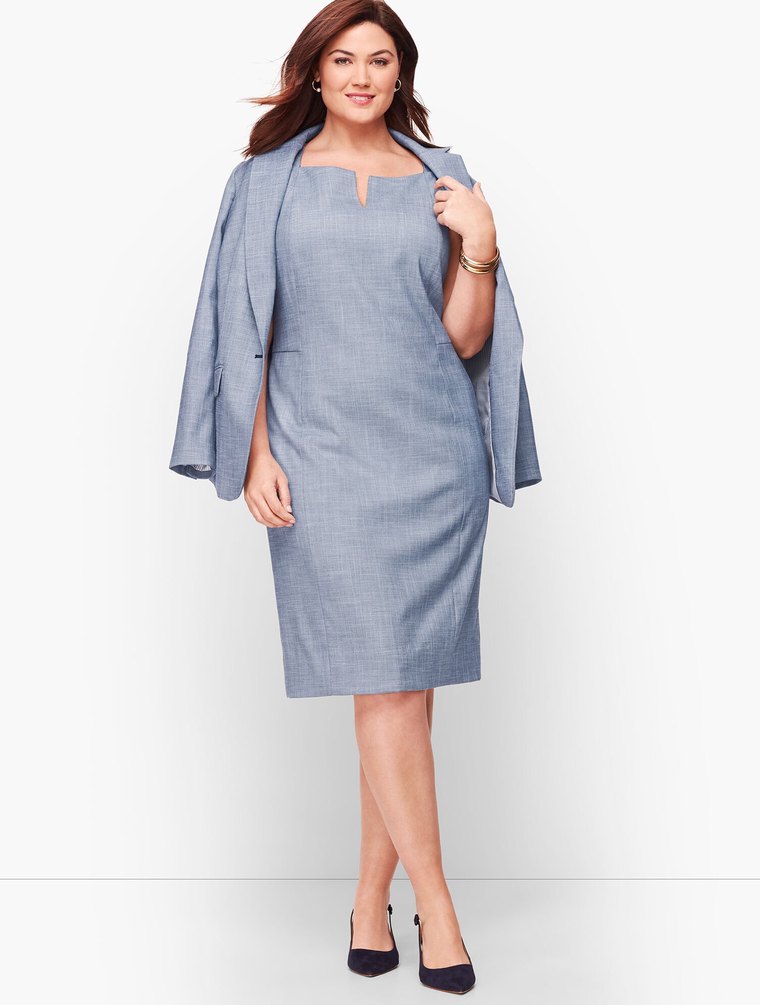 Sharkskin Sheath Dress