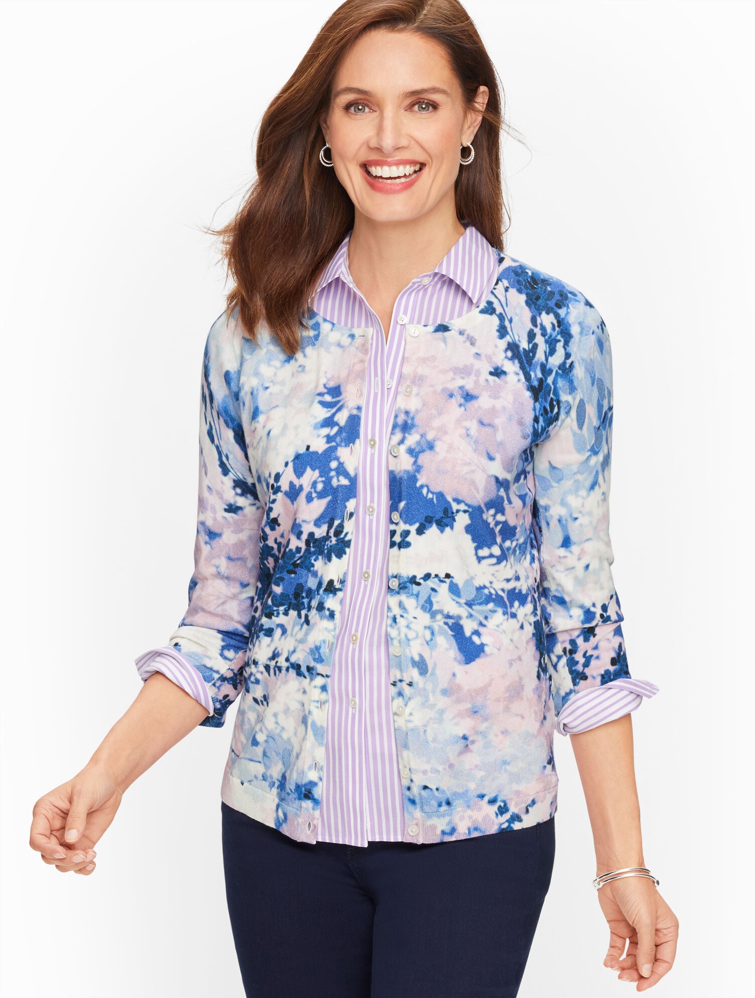 Charming Cardigan - Leafy Garden