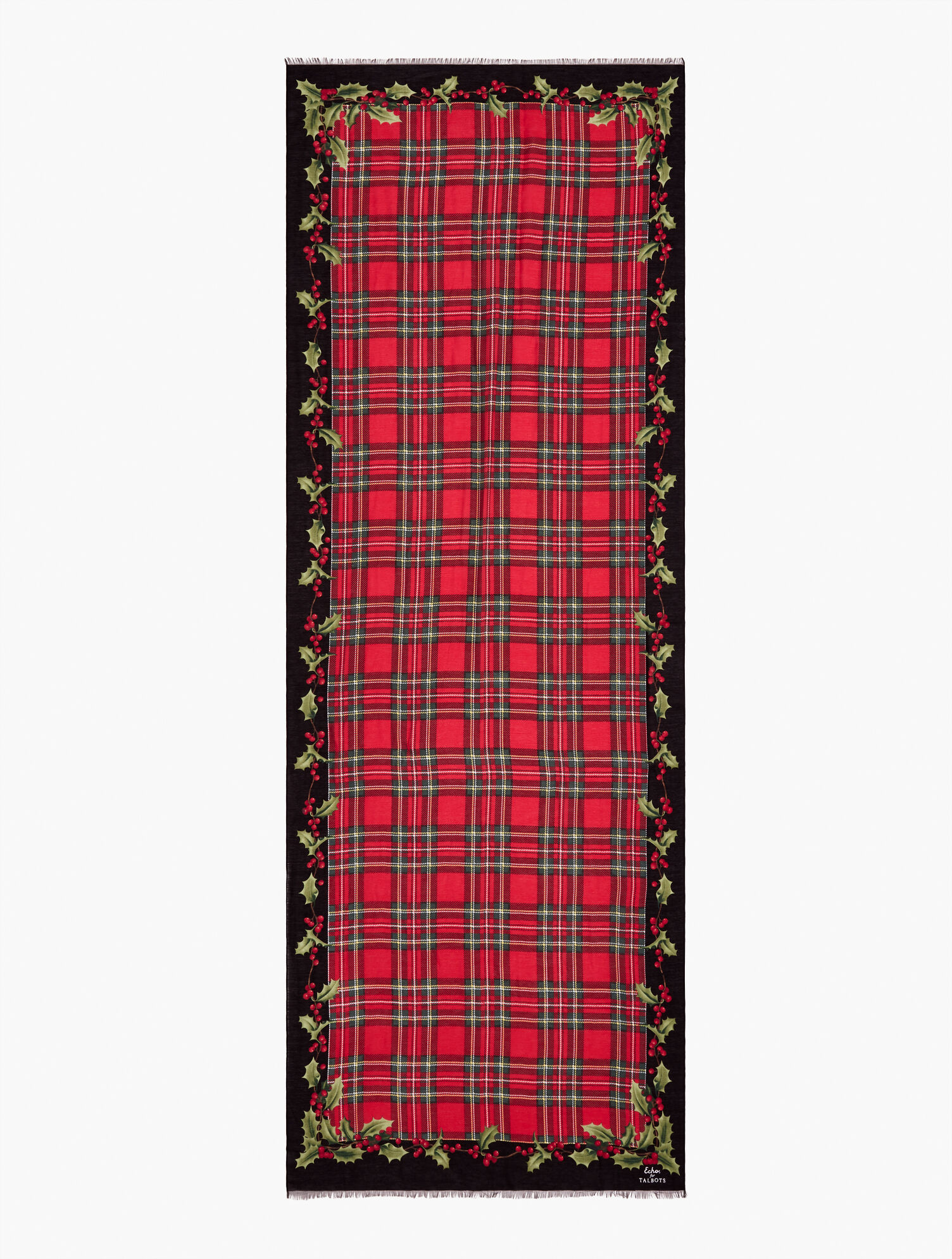 Echo Plaid Oblong Scarf