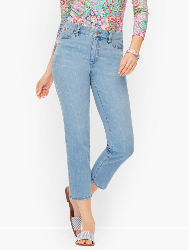 Straight Leg Crop Jeans - Anchor Wash