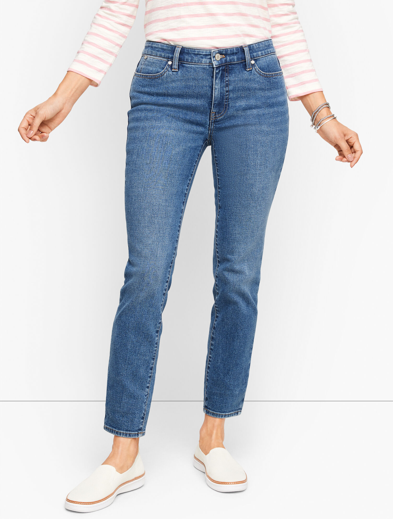 Slim Ankle Jeans - Siene Wash - Curvy Fit
