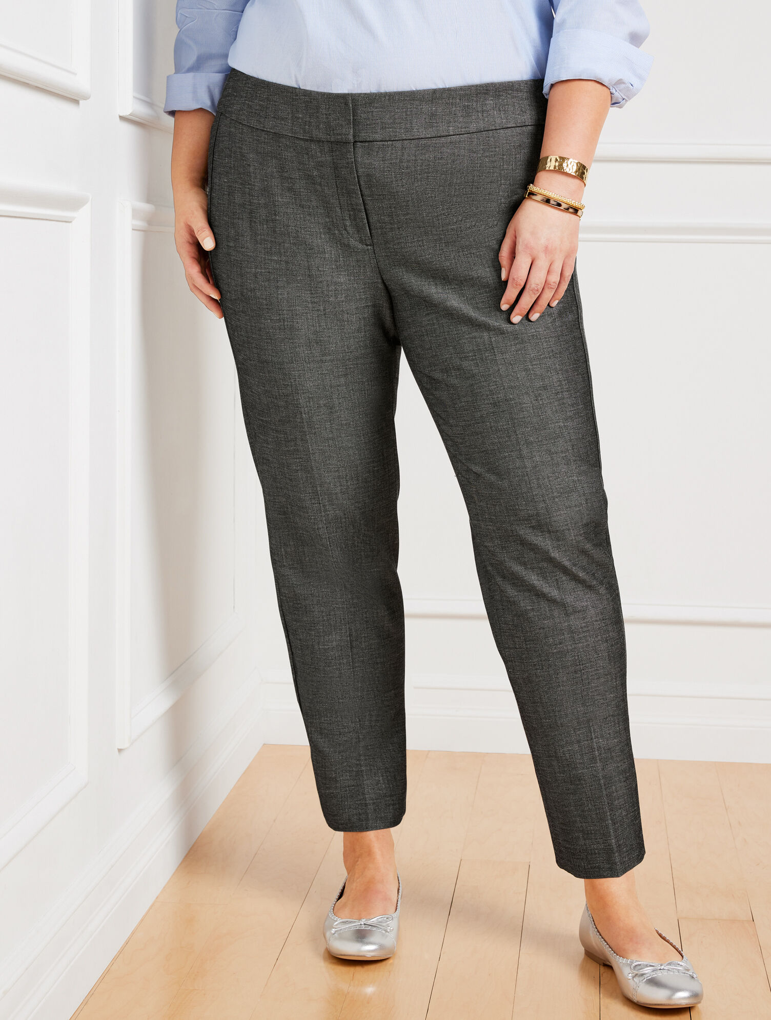 Plus Exclusive Talbots Chatham Ankle Pants Sharkskin Talbots