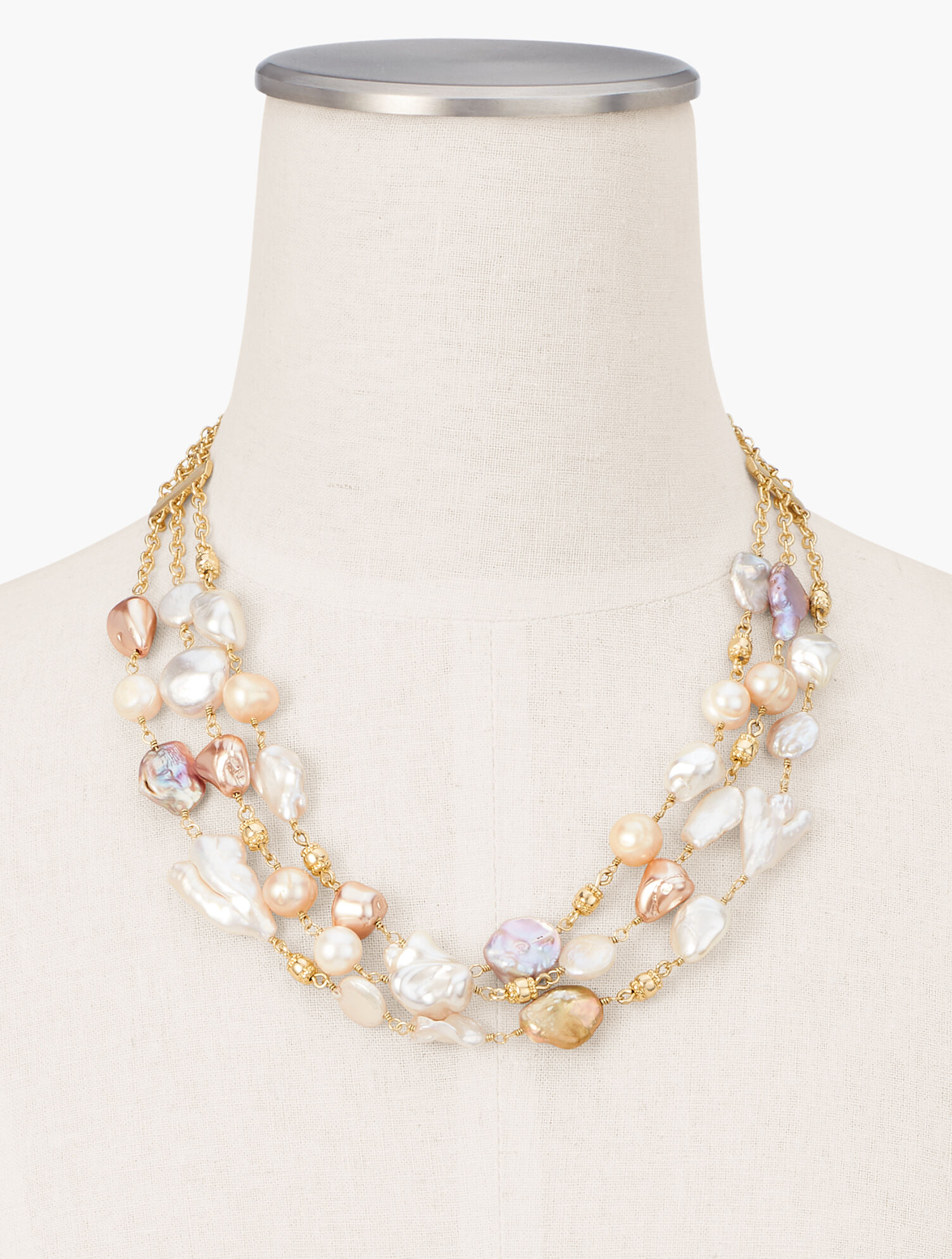 Triple Strand Freshwater Pearl Necklace