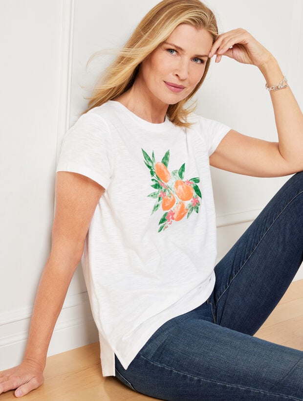 Citrus Gallery Crewneck Tee Talbots