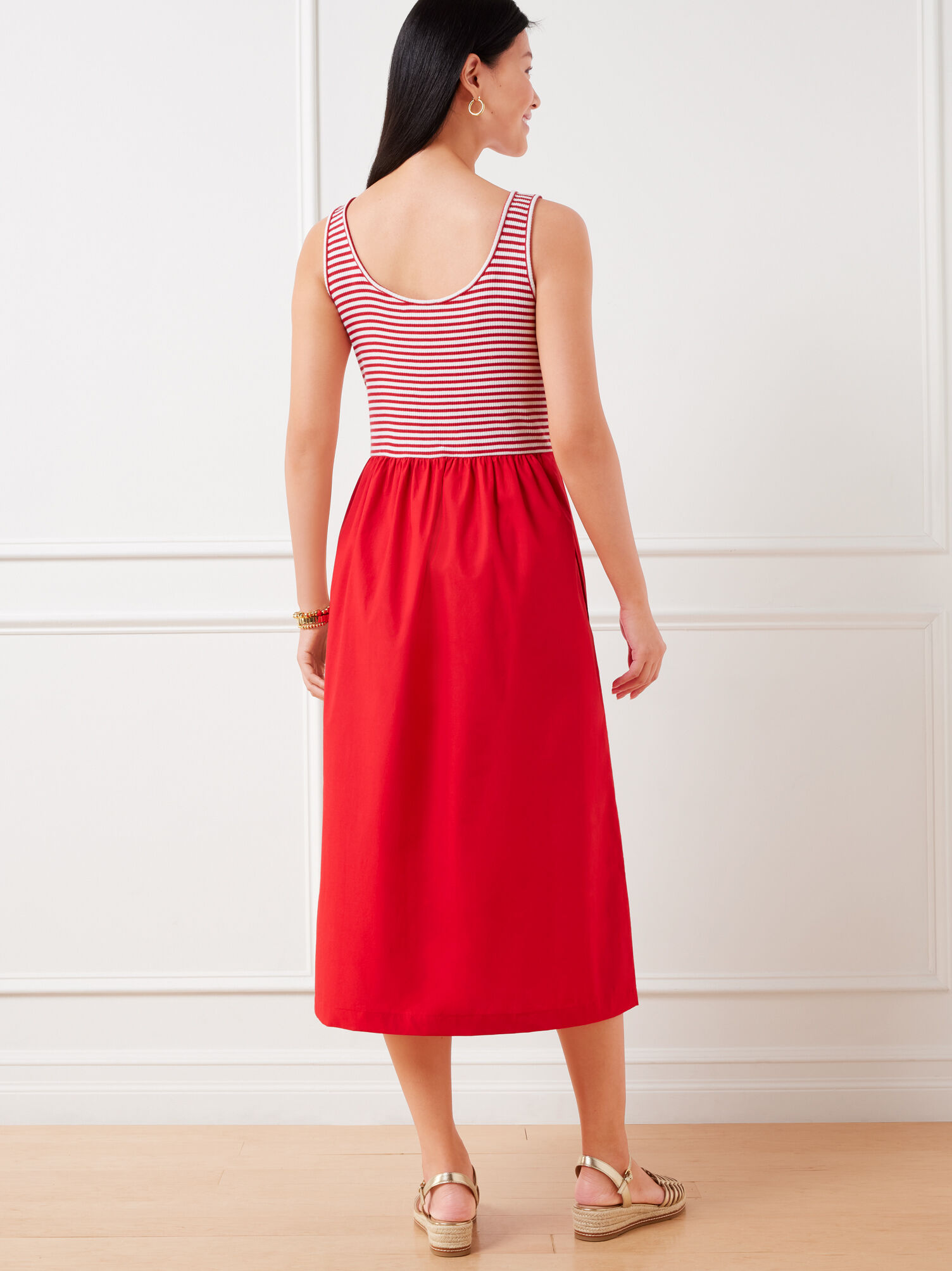 strapless open back dress Devina Satin Gown in Red Crimson main image 0