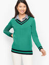 Tipped V-Neck Sweater