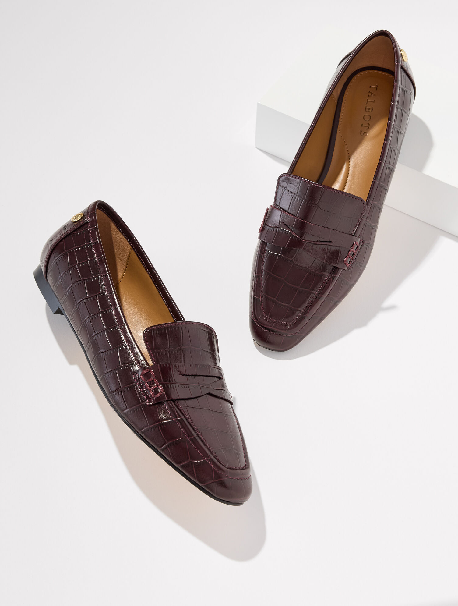 Erin Leather Loafers - Embossed