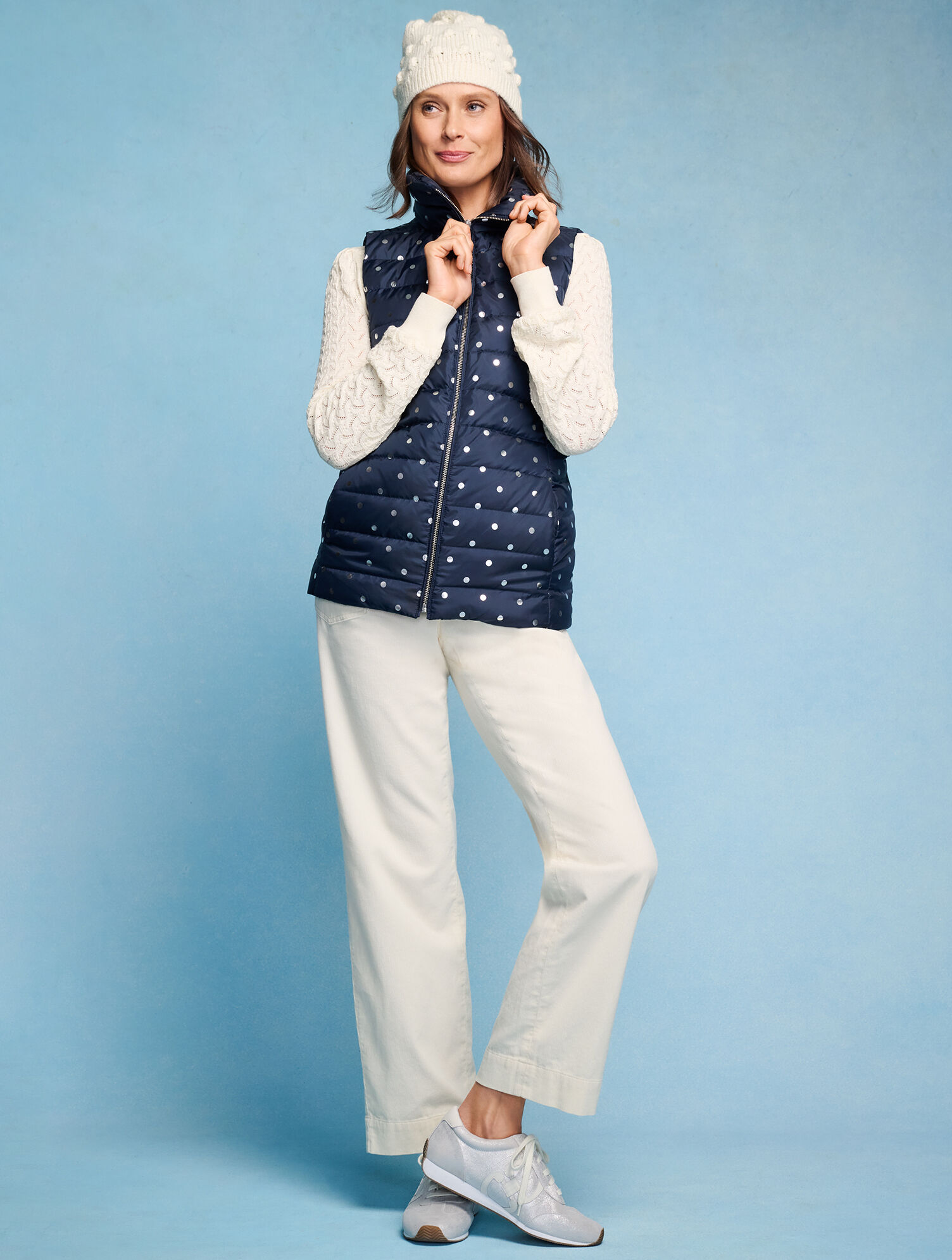 Pointelle Crewneck Pullover