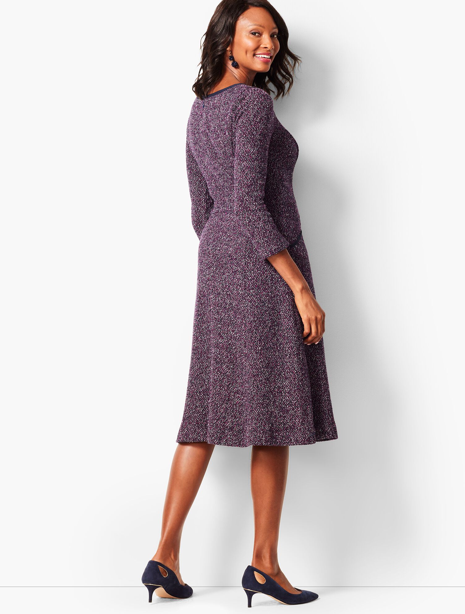 boucle flare dress Avenue N29 Flared Boucle Mini Dress