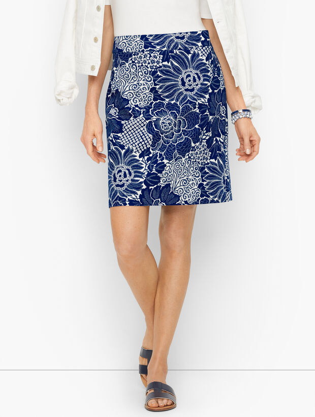 Canvas A-Line Skirt - Speckled Floral