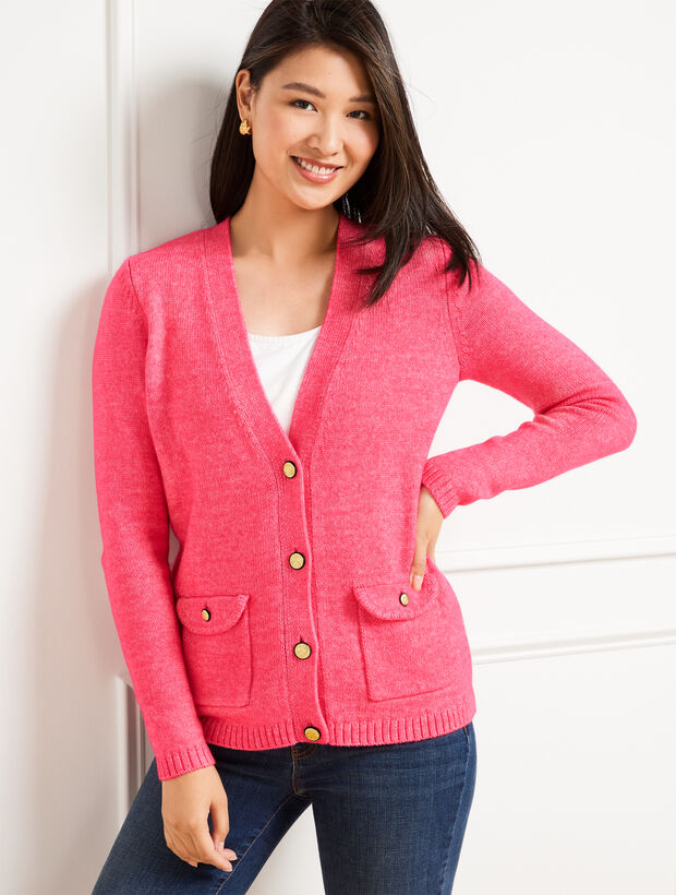 Flap Pocket Cardigan - Honeysuckle