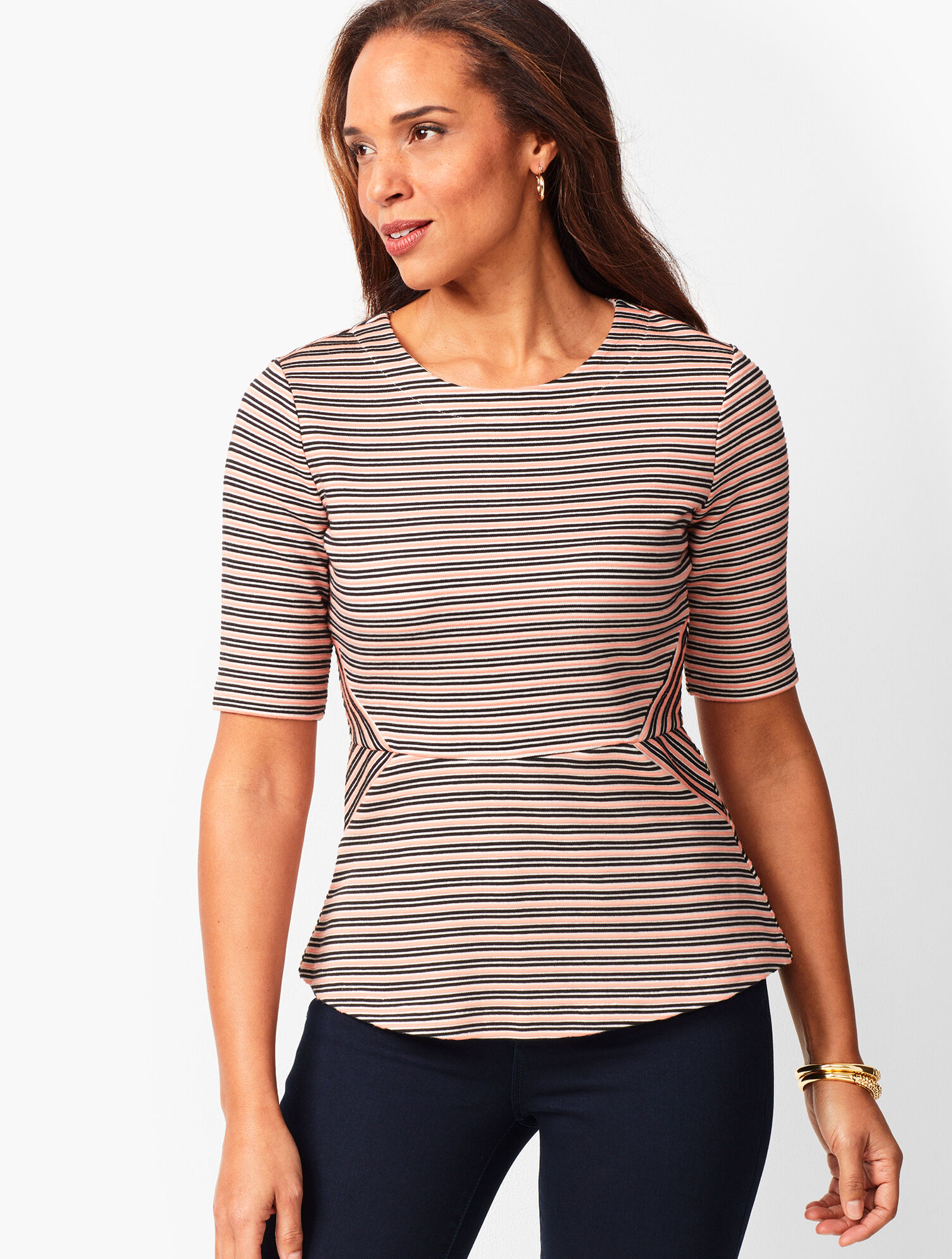 Stripe Peplum Top