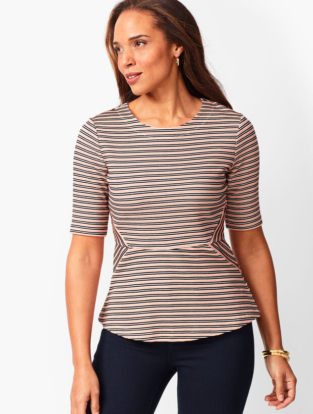 Stripe Peplum Top