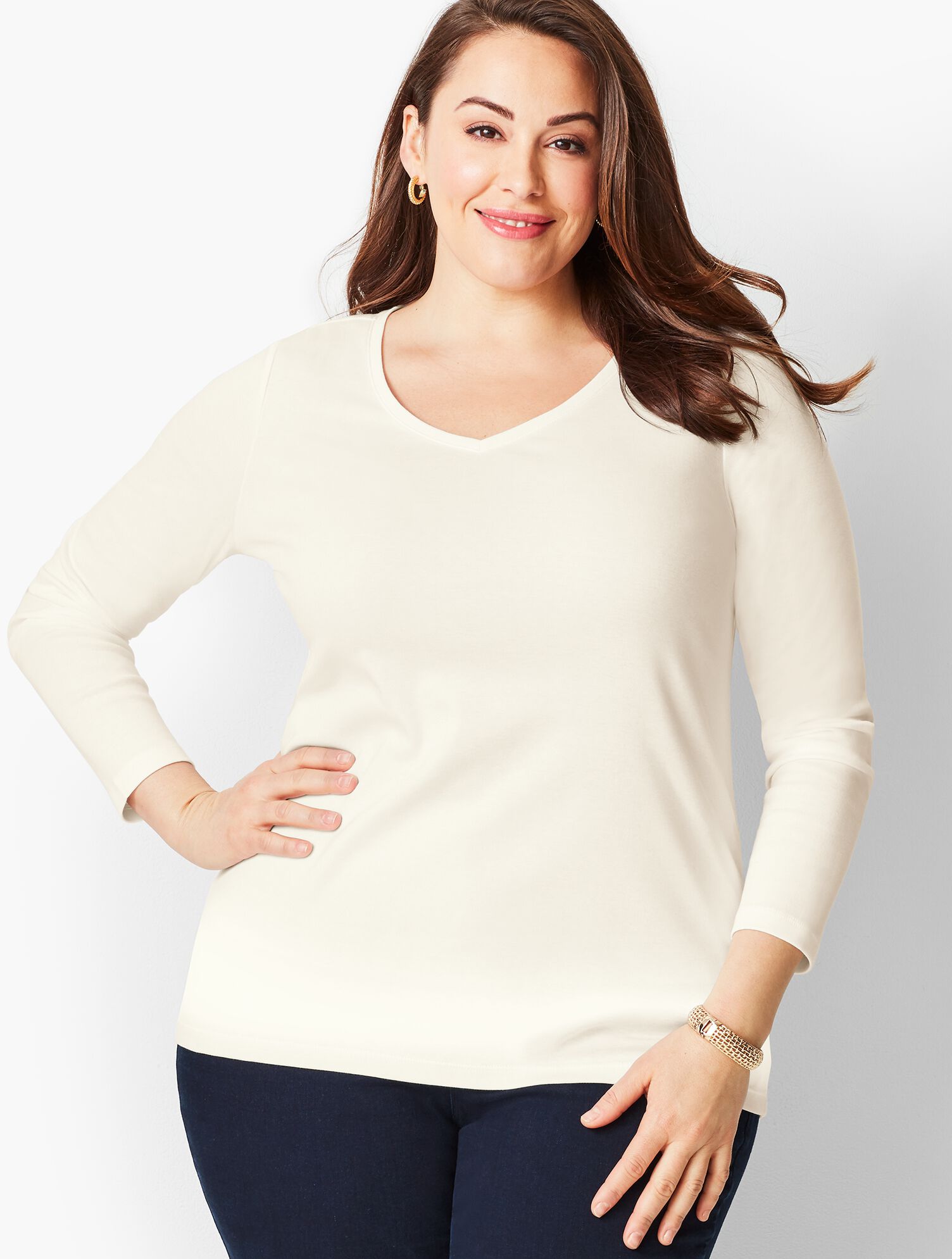 Pima V-Neck Tee - image 2