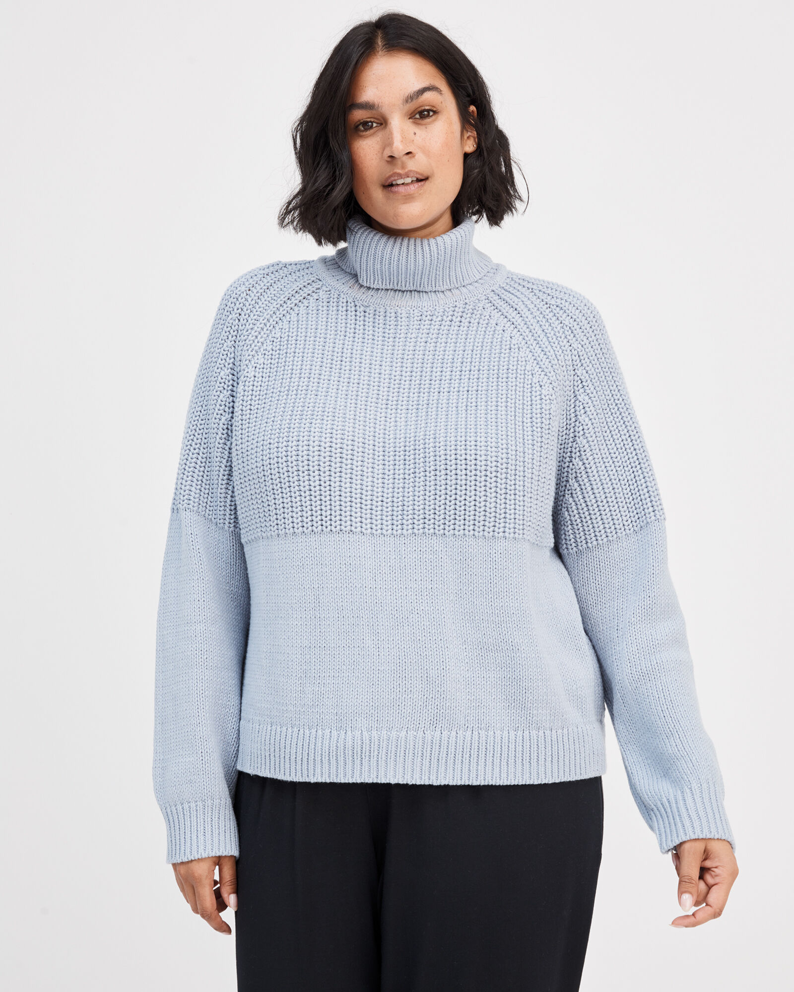 Double-Stitch Turtleneck Sweater