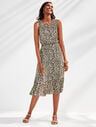 Leopard-Print Midi Dress