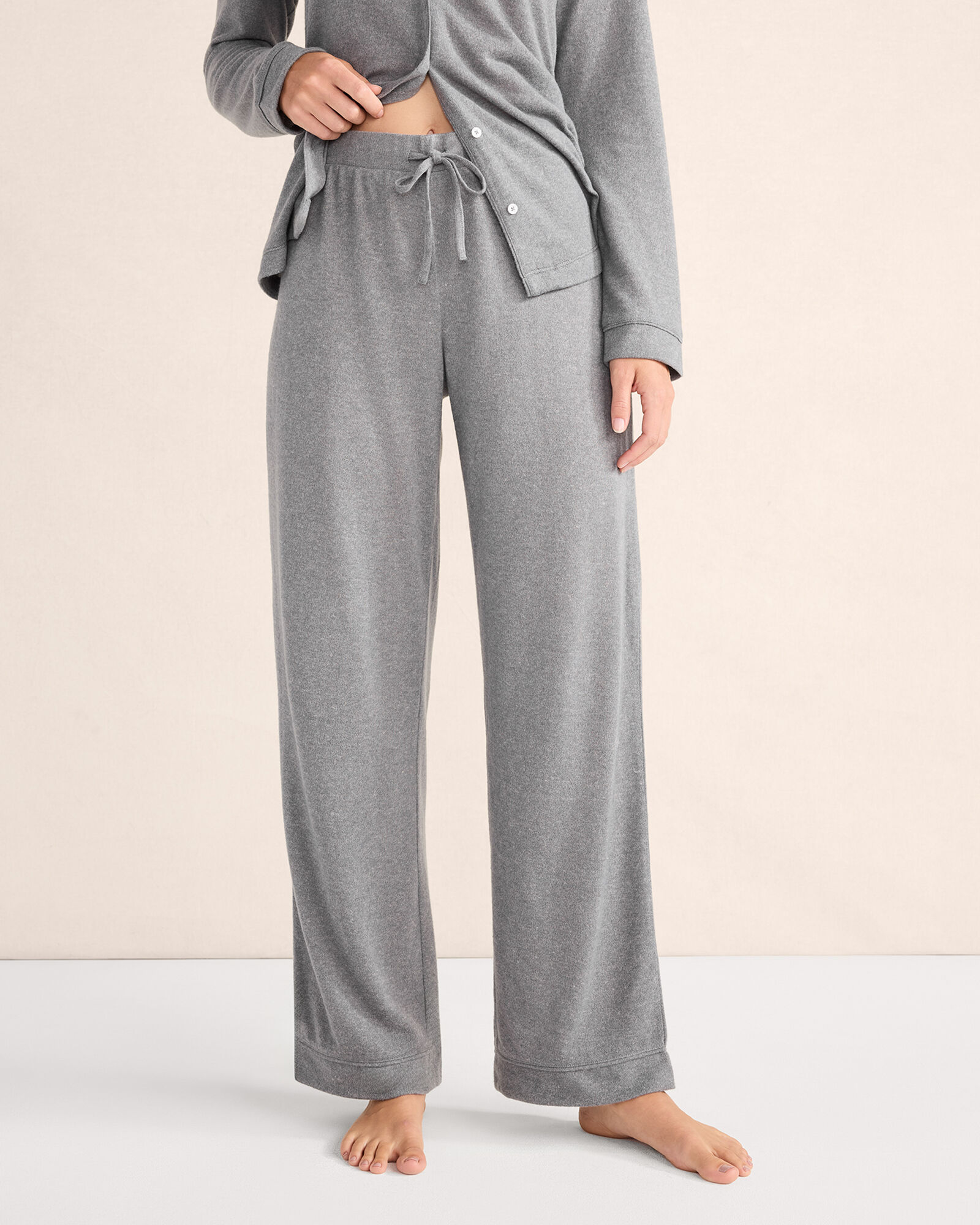 Marled Knit Pajama Set