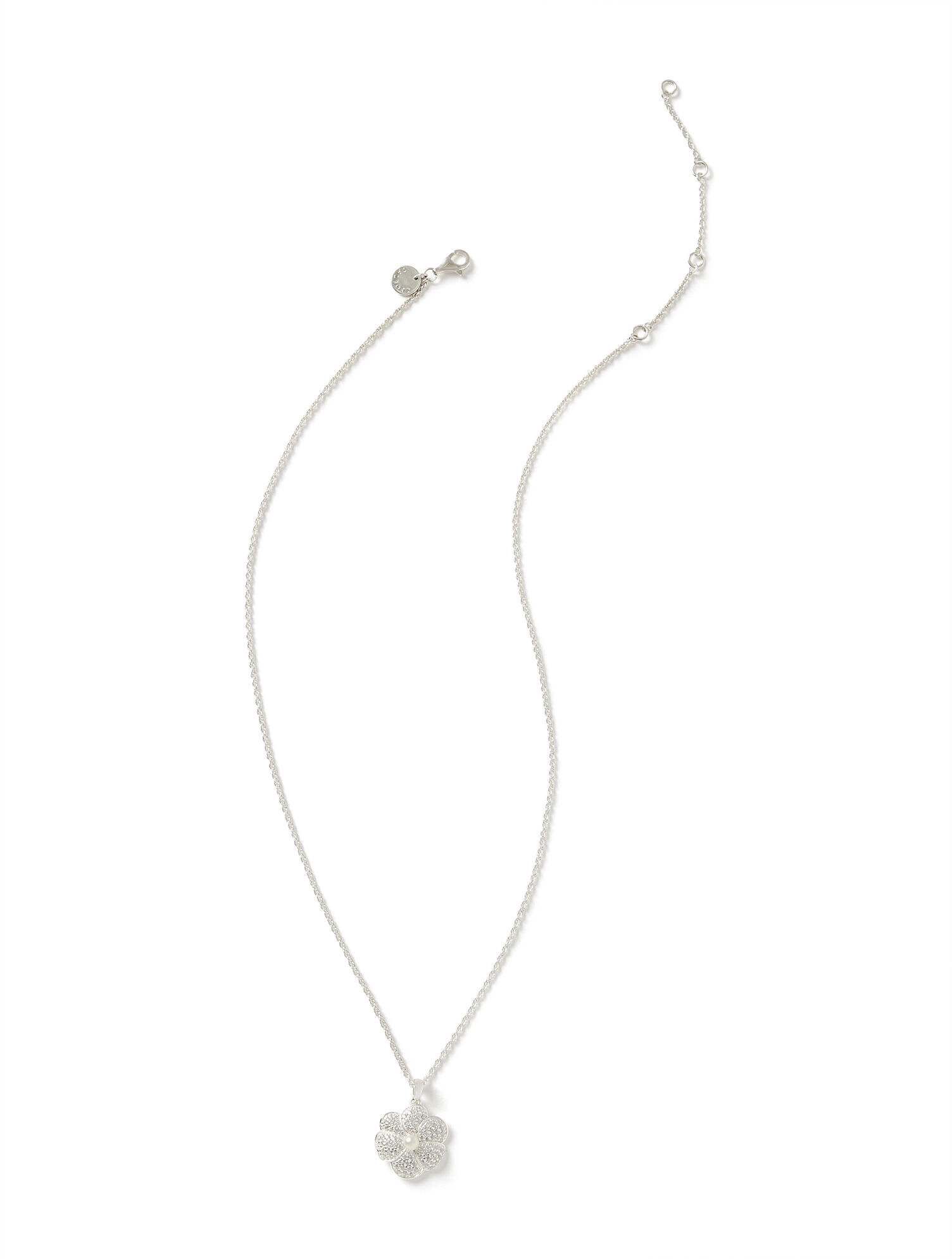 Sterling Silver Blossom Pendant Necklace