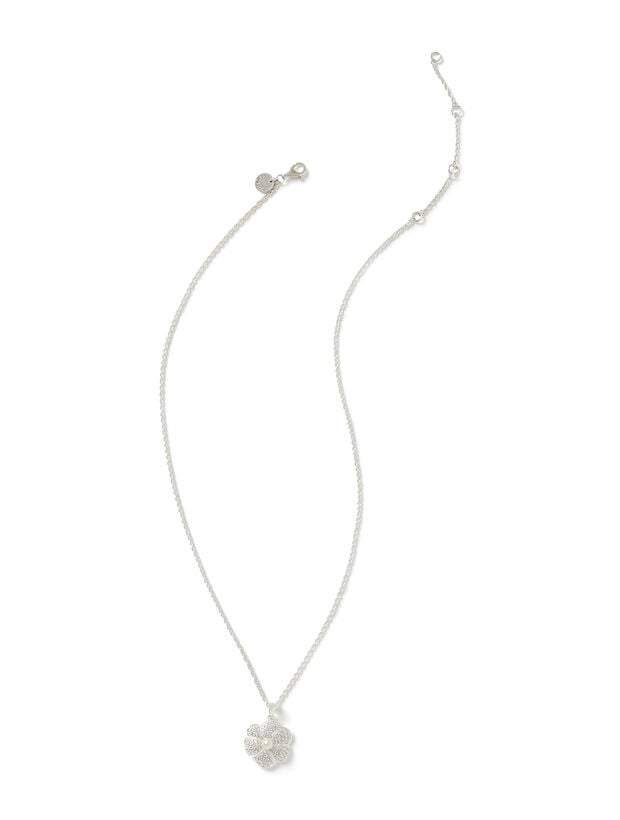 Sterling Silver Blossom Pendant Necklace