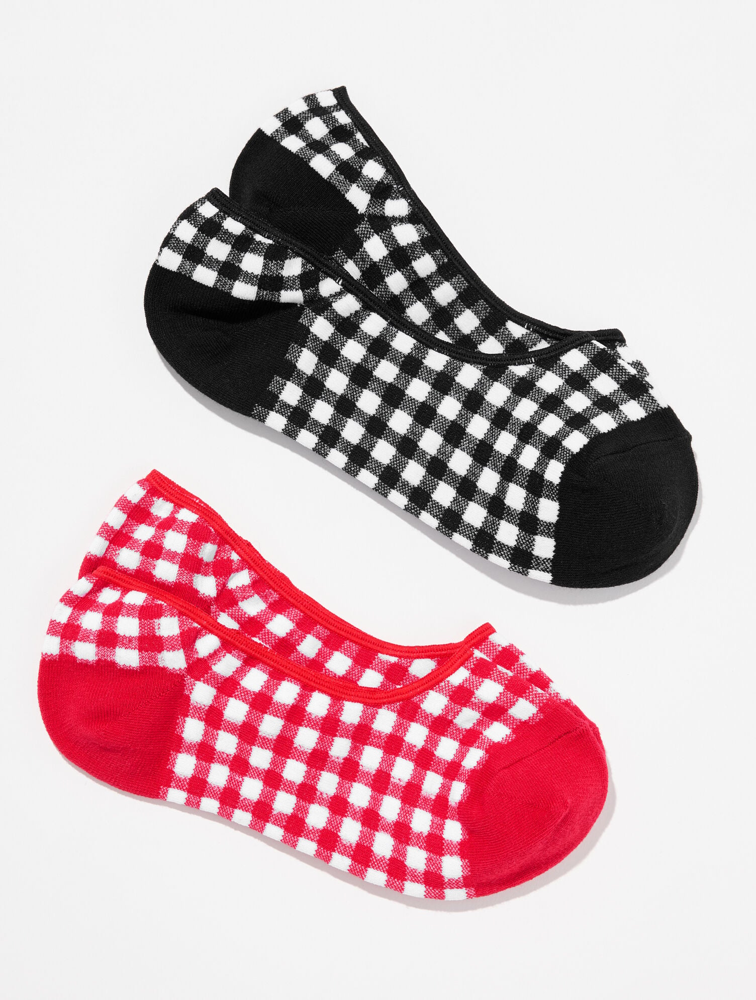 Gingham No Show 2-Pack Socks