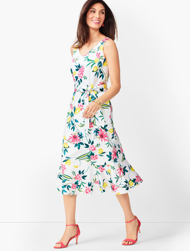 Lively Lemon Fit &amp; Flare Dress