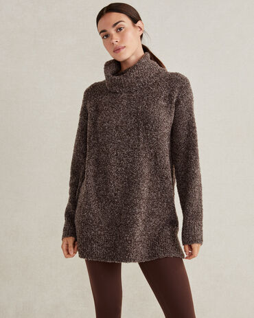 Merino Boucl&eacute; Turtleneck Sweater