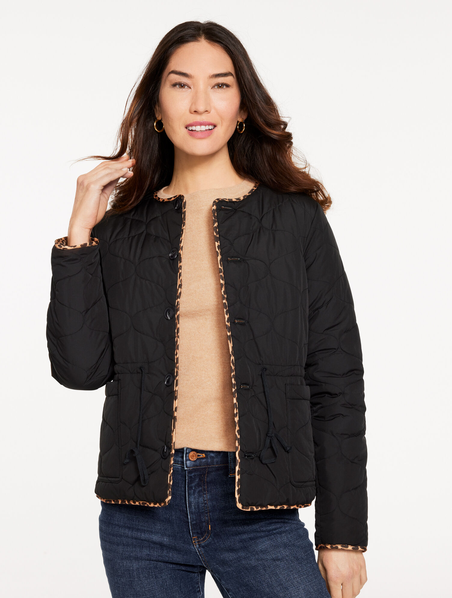 Quilted Reversible Jacket - Allover Animal | Talbots