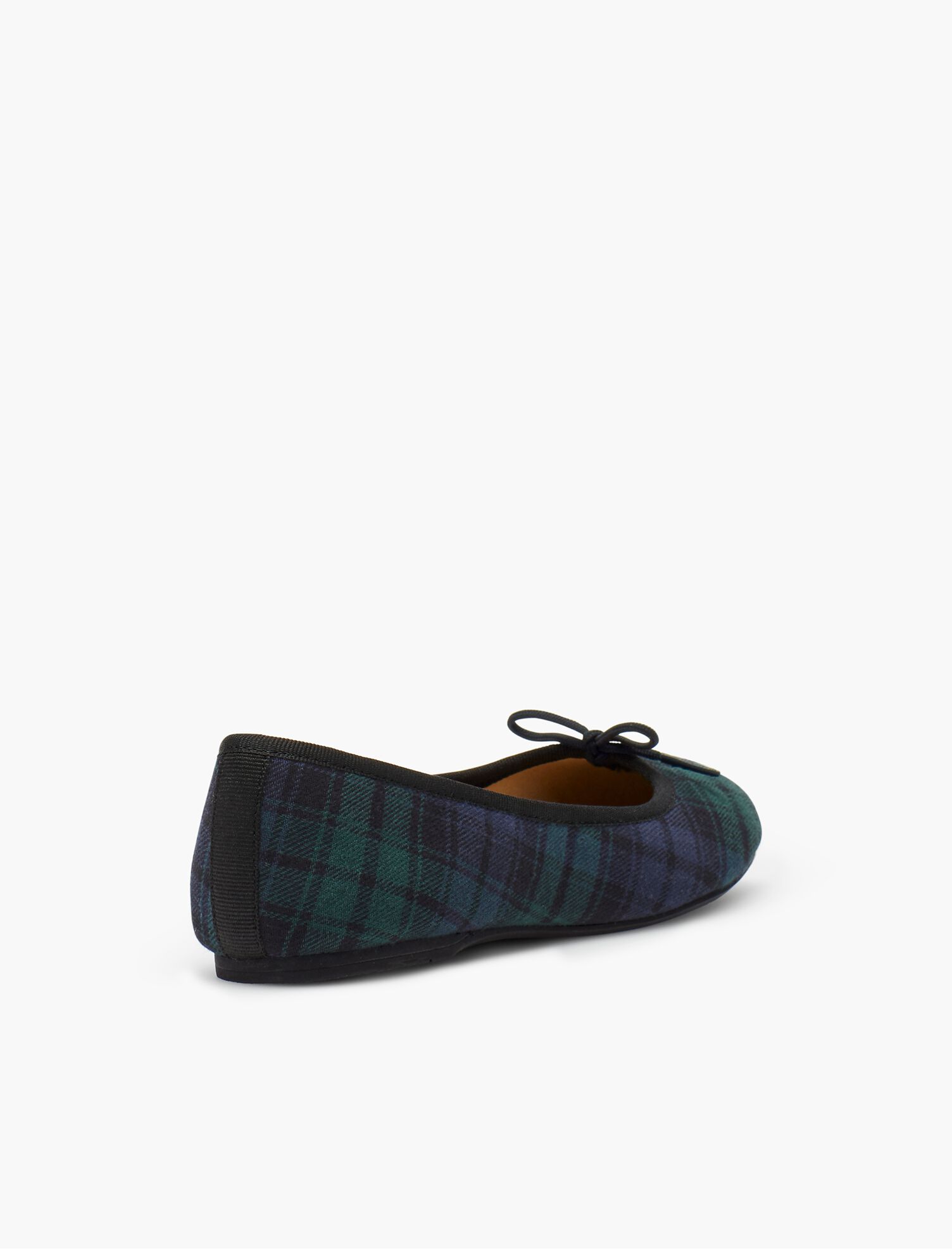 Penelope Quilted Ballet Flats - Black Watch Plaid