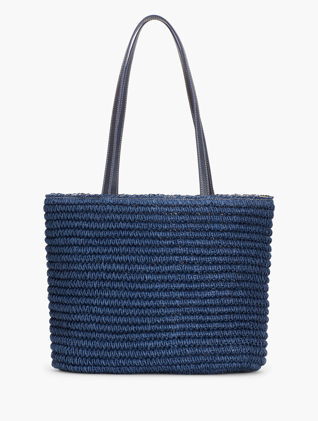 Crochet Paper Straw Tote Bag | Talbots