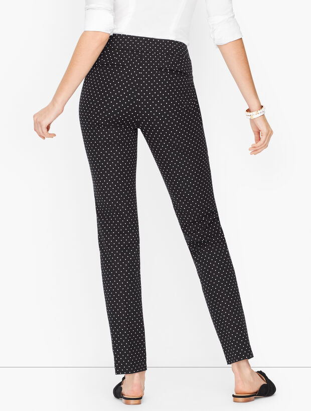 Plus Size Exclusive Talbots Chatham Fly Front Ankle Pants - Fresh Dot