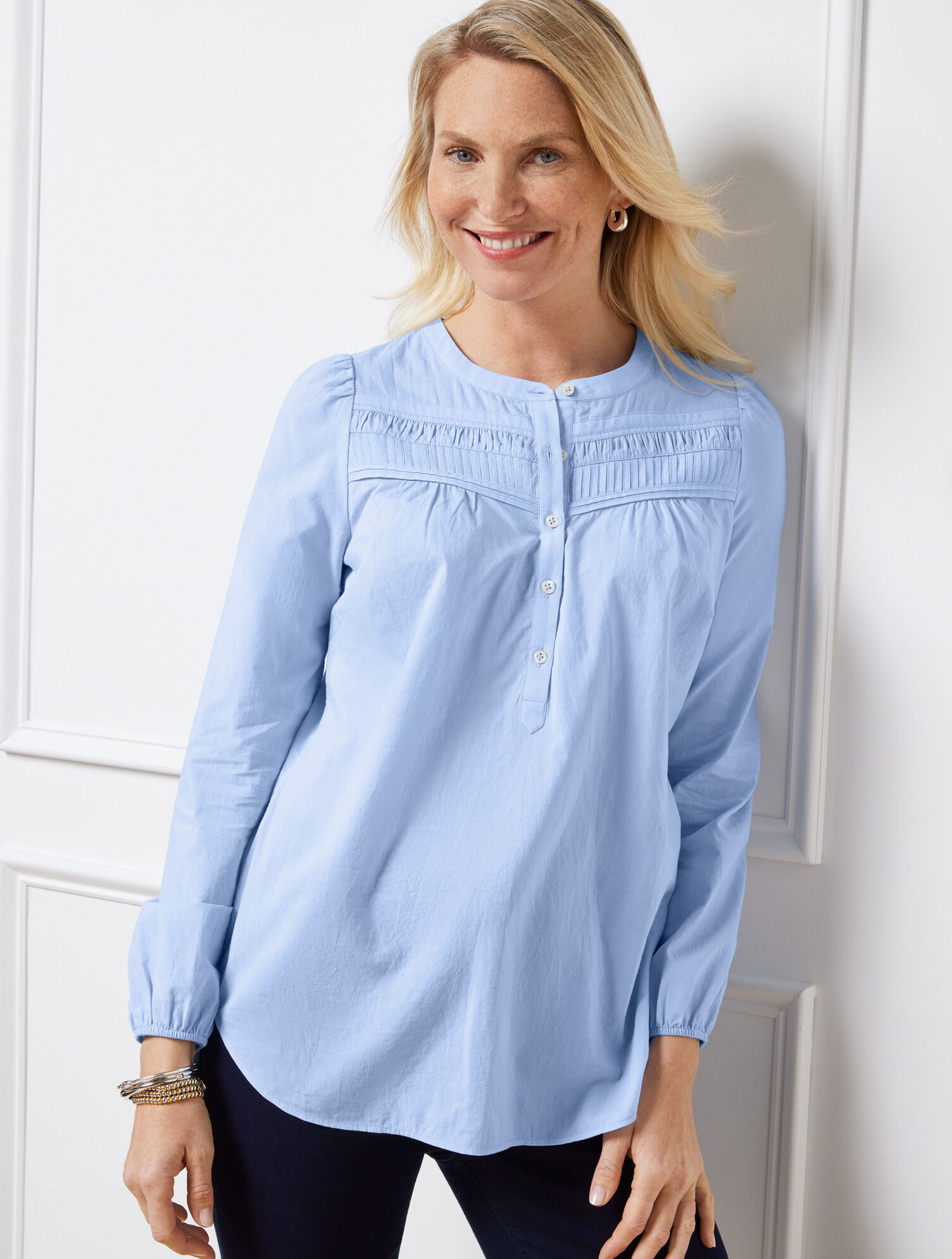 トップス Viscose Ponte L/S Yoke Sleeve Shirt Graphpaper / Viscose Ponte Yoke Sleeve Shirt – Chum!