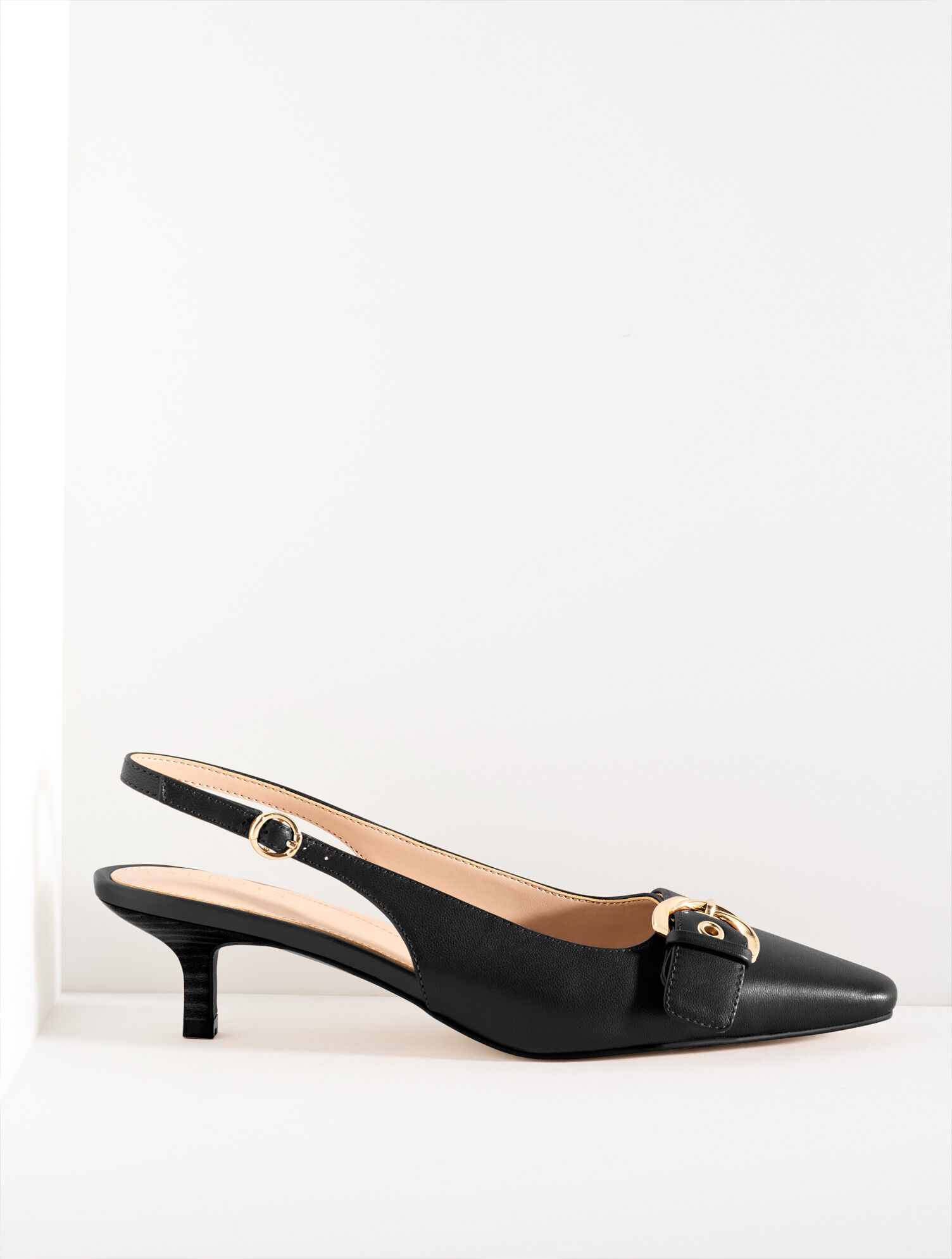 Tabitha Buckle Nappa Slingback Pumps