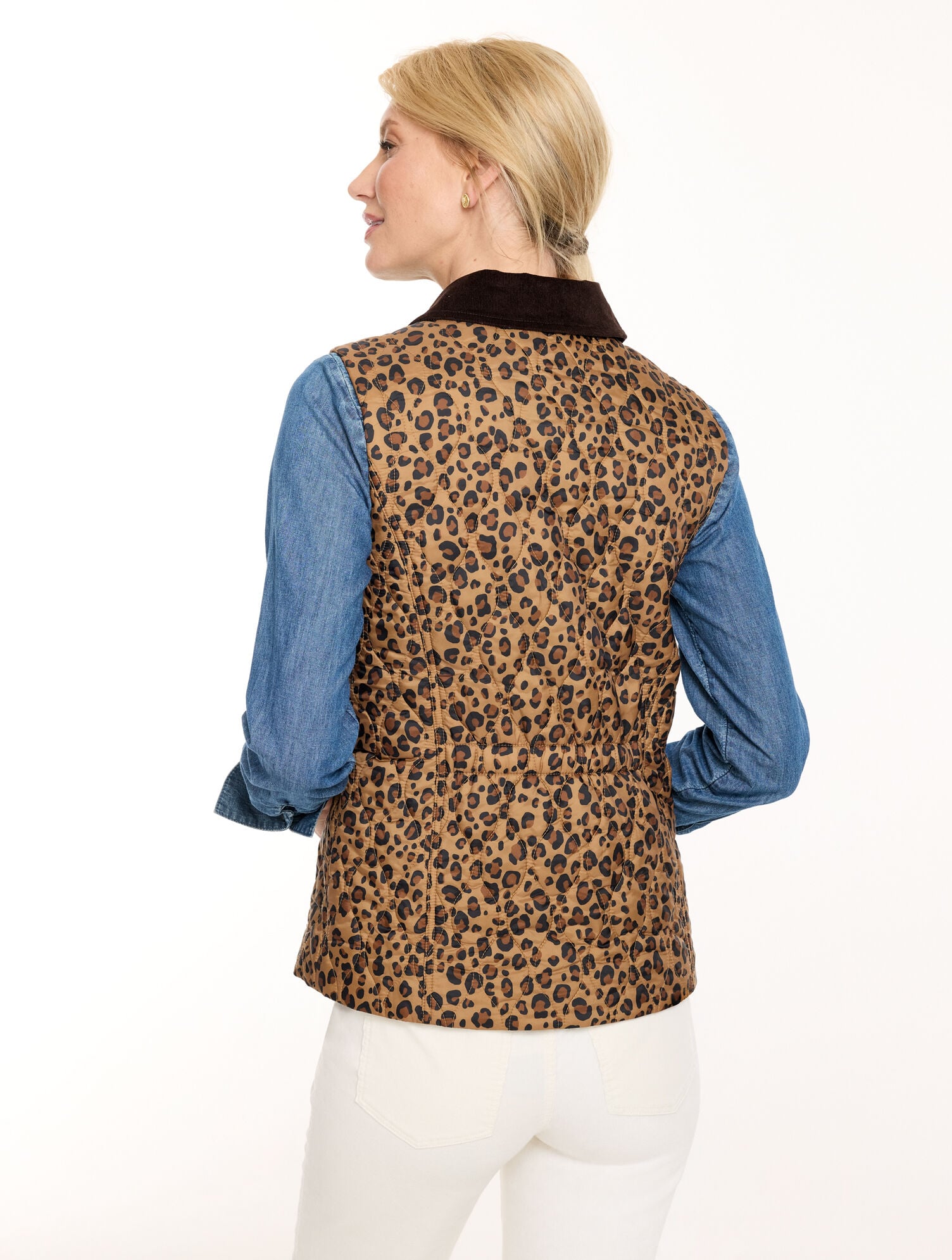 Quilted Vest - Lavish Leopard - thumbnail 3