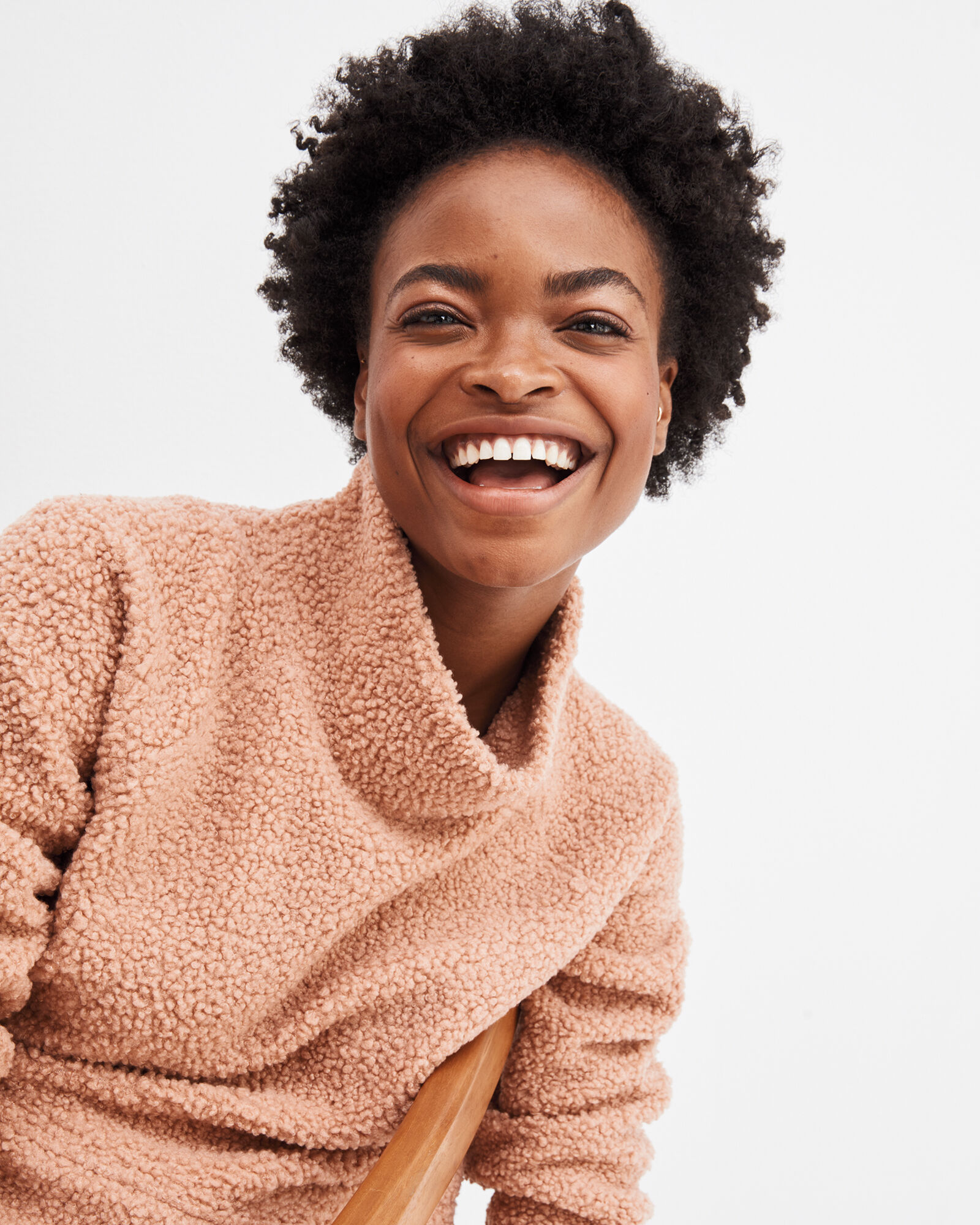 sherpa funnel neck pullover