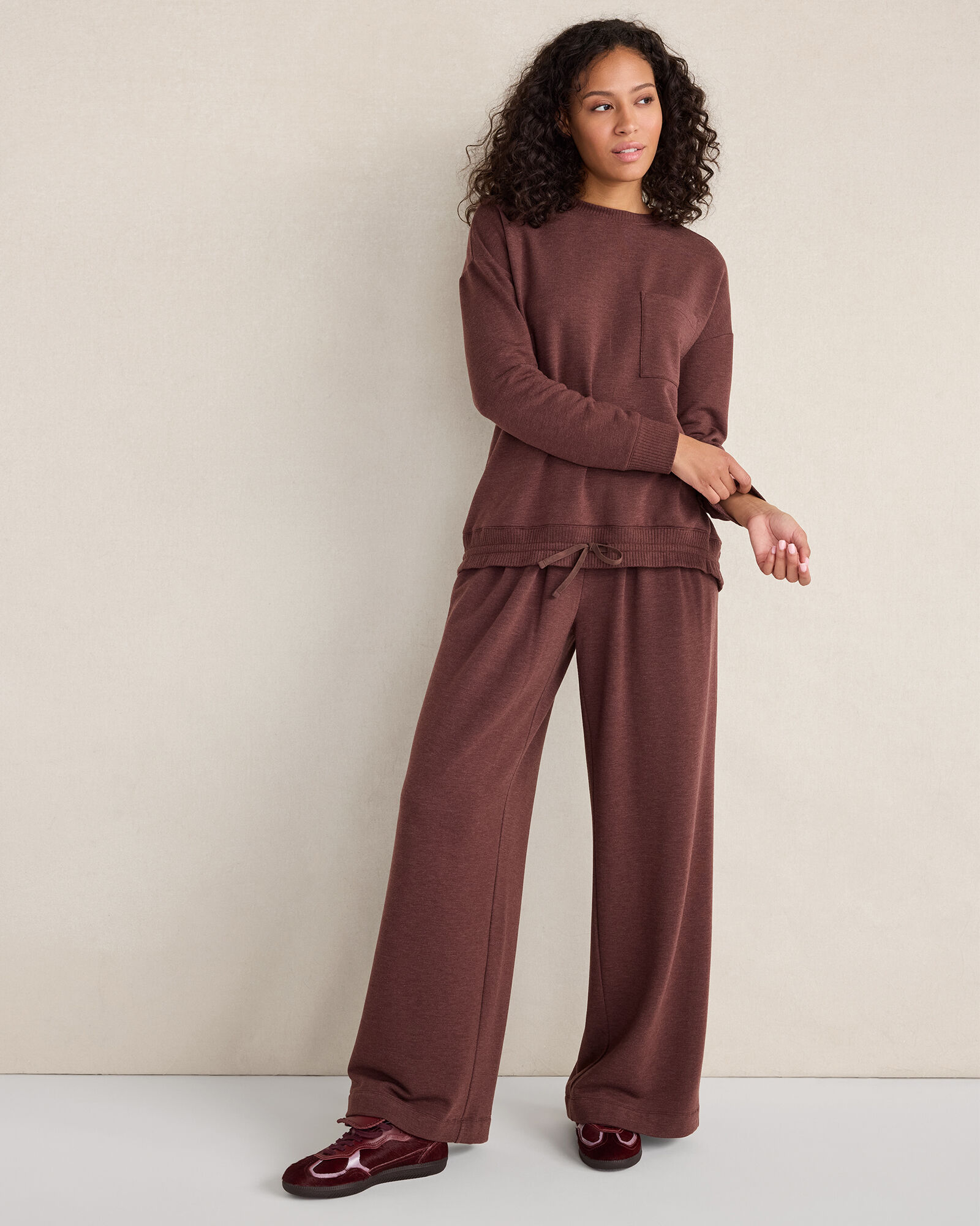 Fleece Cinched Crewneck