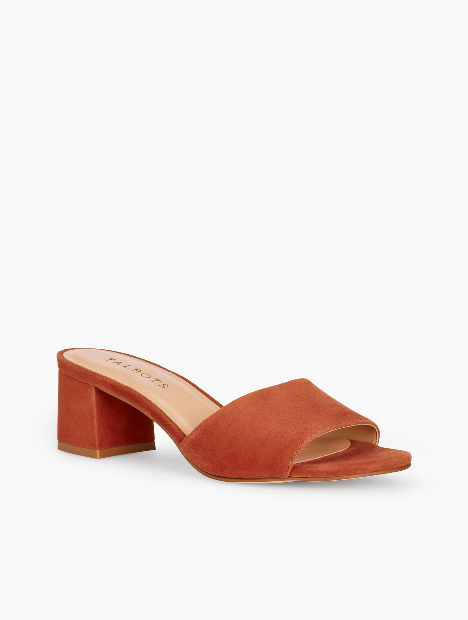 Georgia Suede Block Heel Slides