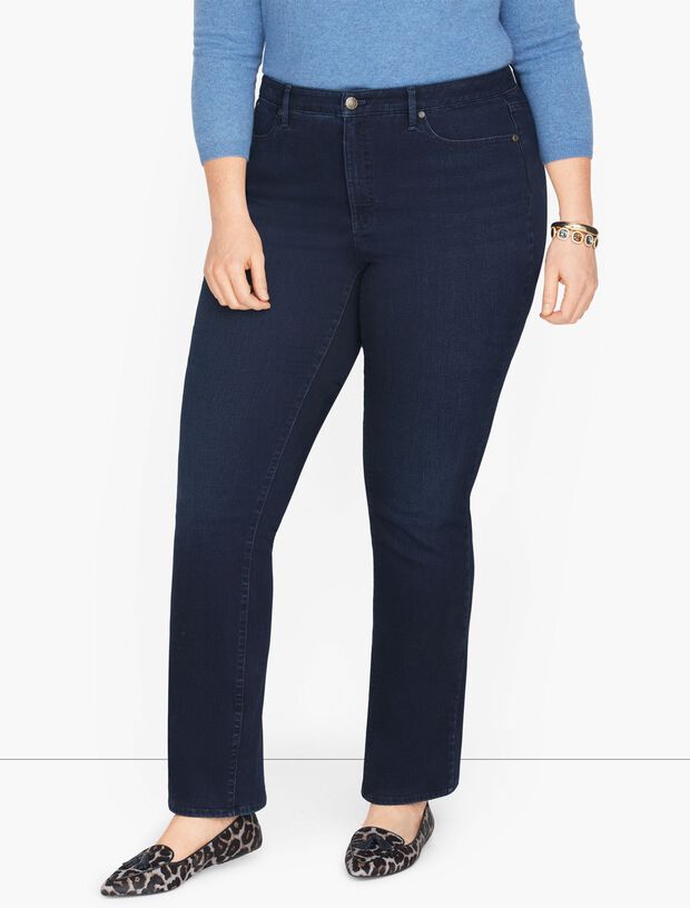 Plus Size Exclusive Barely Bootcut Jeans - Curvy Fit - Nightfall Wash ...