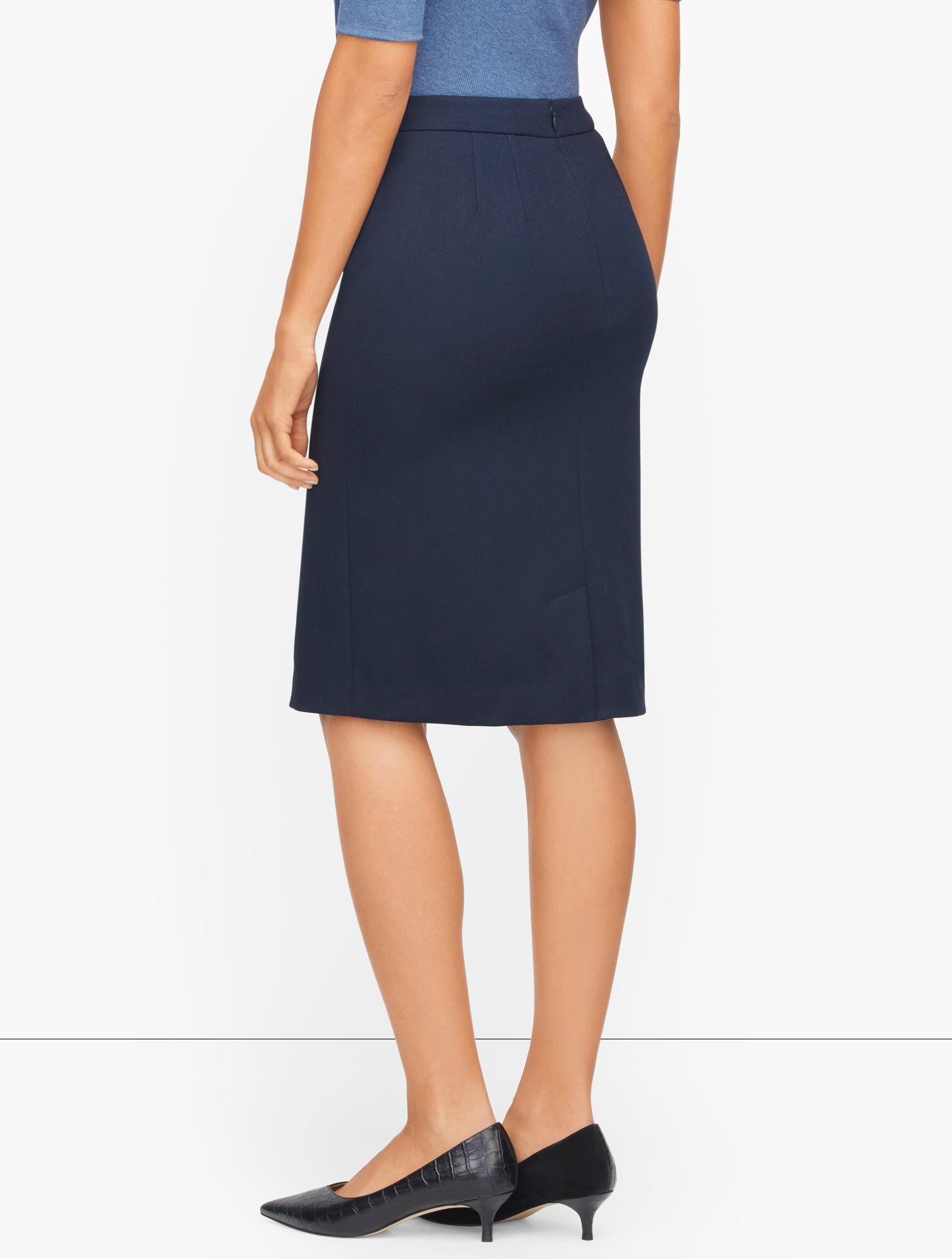Refined Ponte Pencil Skirt - Solid