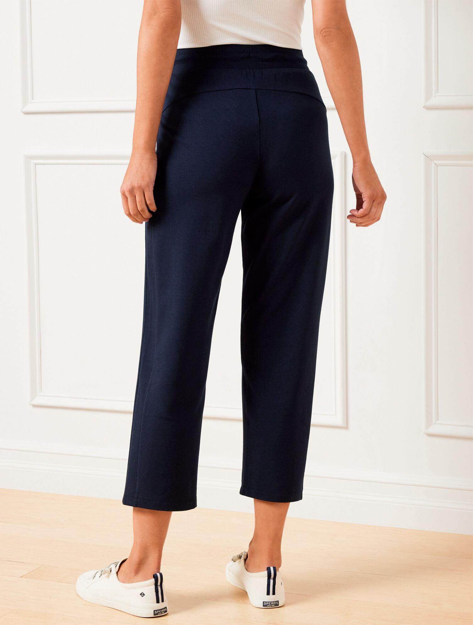 Modal French Terry Straight Crop Pants Talbots