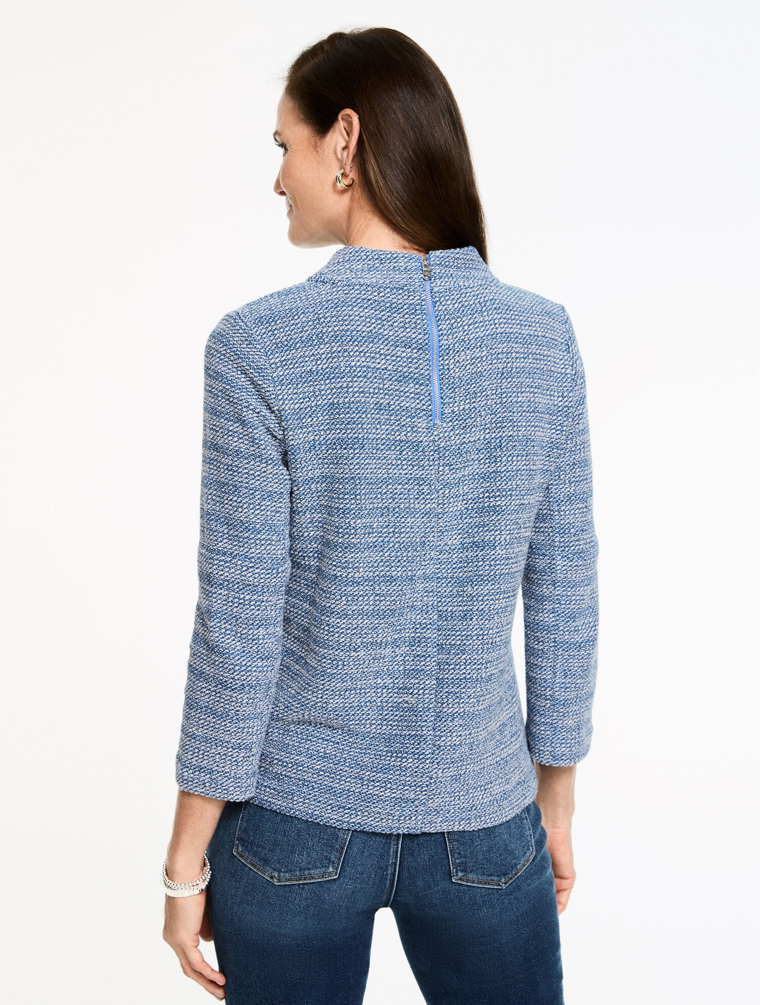 Mockneck Knit Swing Top