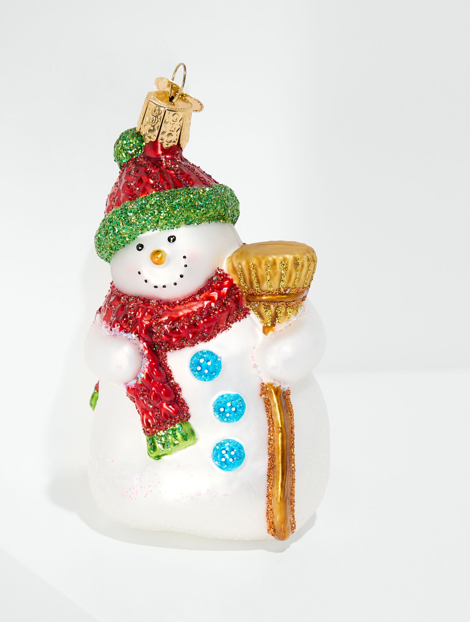 Old World Christmas Snowman Broom Ornament