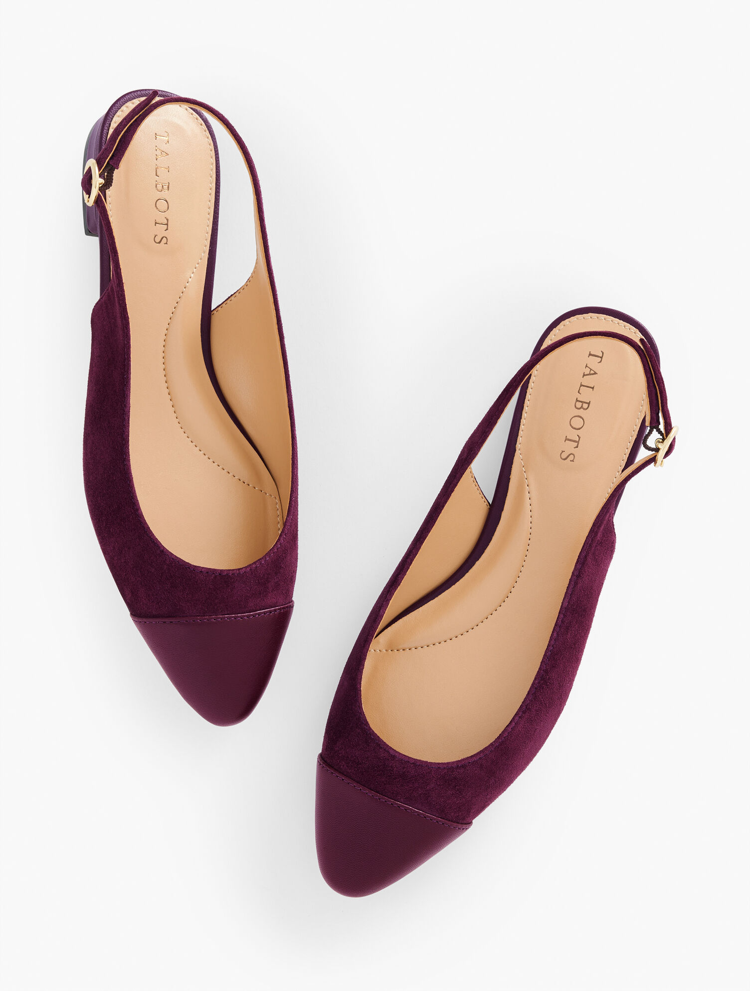 Edison Suede Nappa Slingback Flats | Talbots