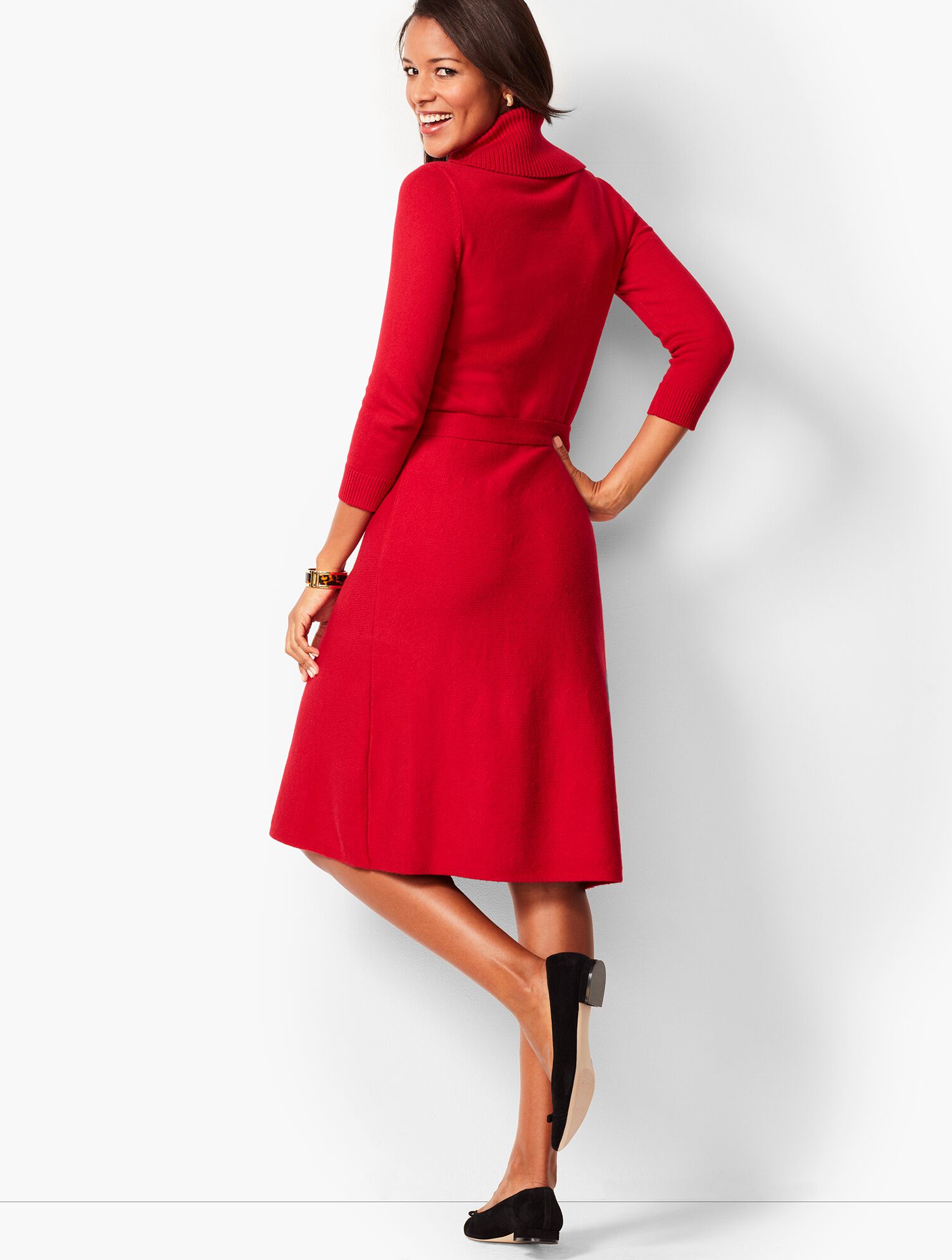 Tweed Cowlneck Fit & Flare Dress | Talbots