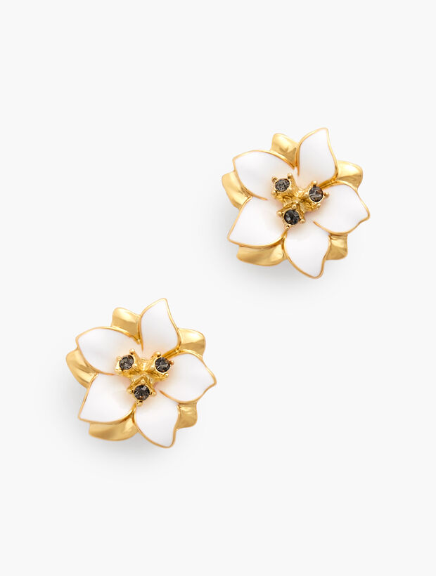 Enamel Flower Earrings | Talbots