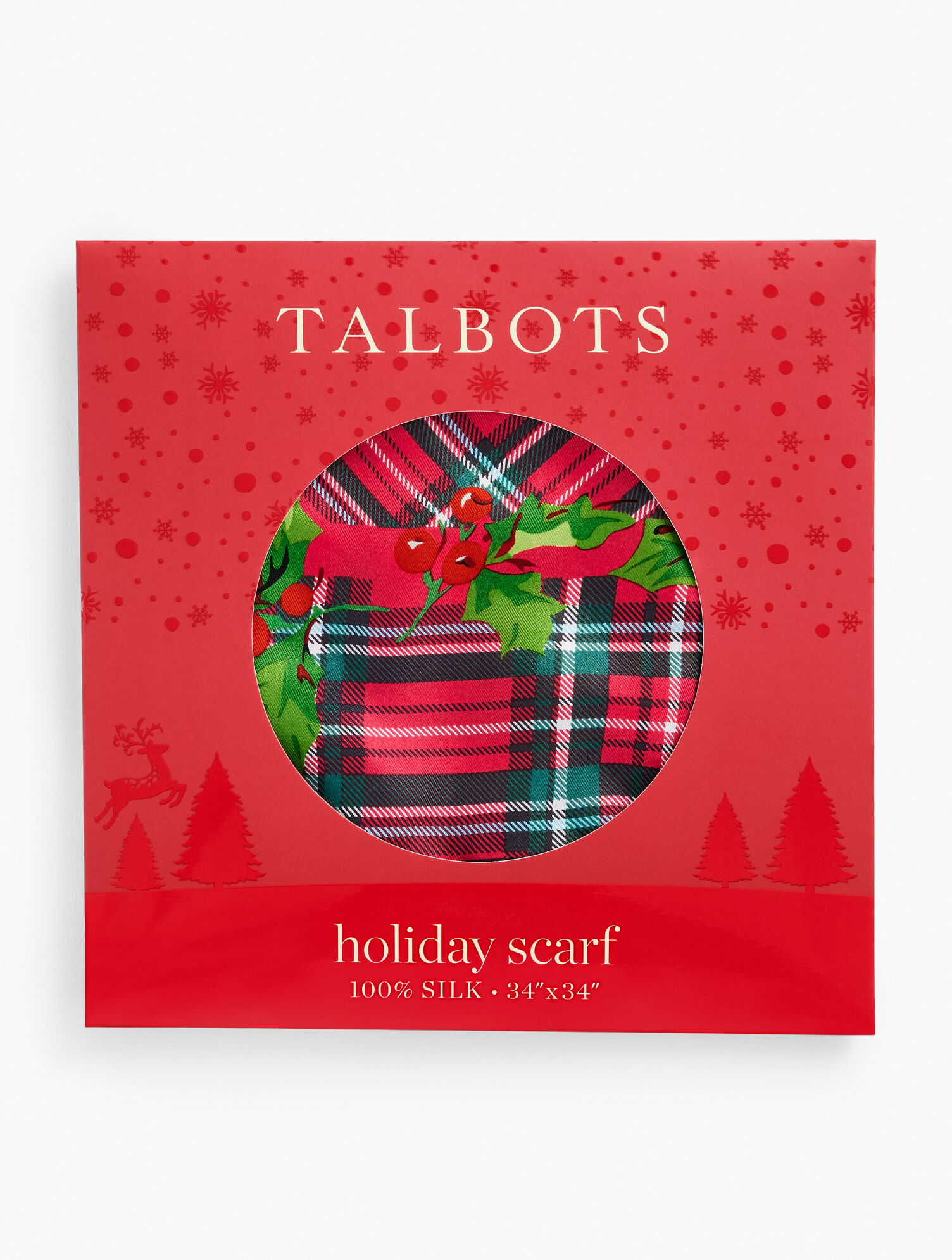 Apple Cider Plaid Silk Square Scarf Talbots