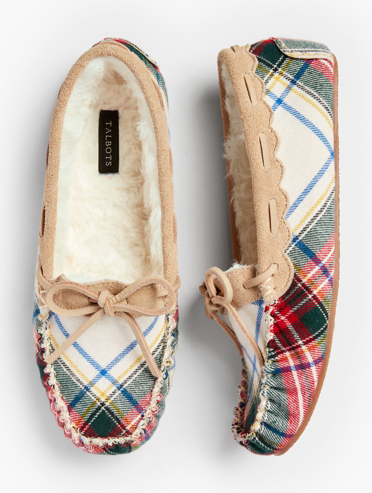 Ruby Moccasin Slippers - Tartan Plaid