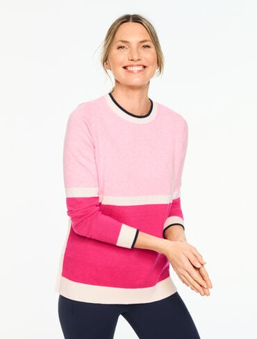 Button Hem Crewneck Sweater