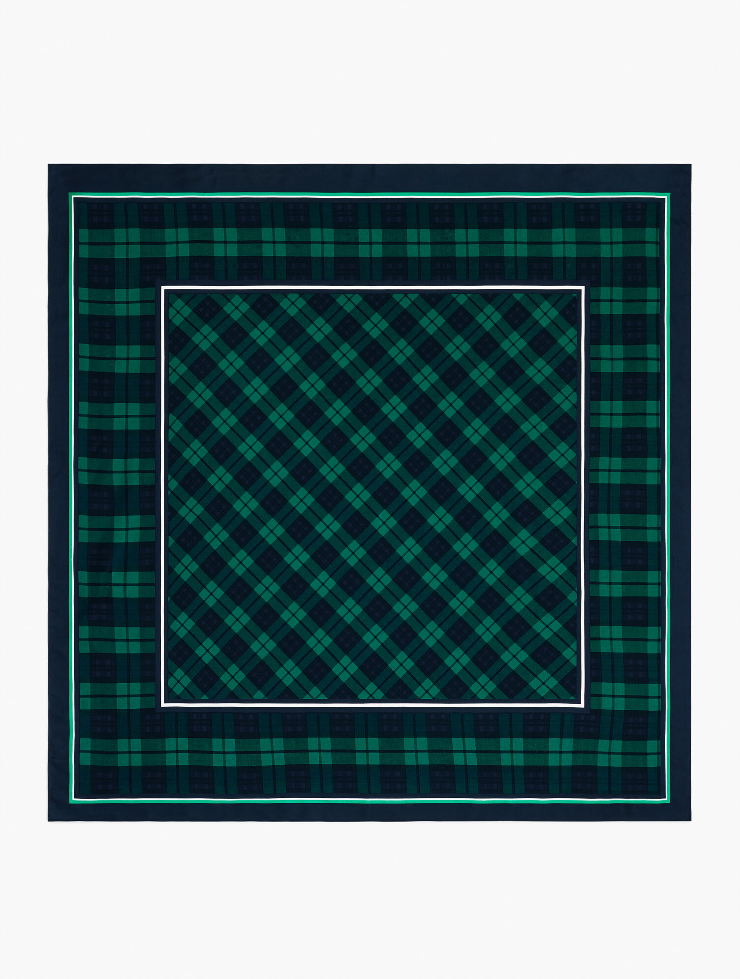 Classic Tartan Plaid Silk Square Scarf