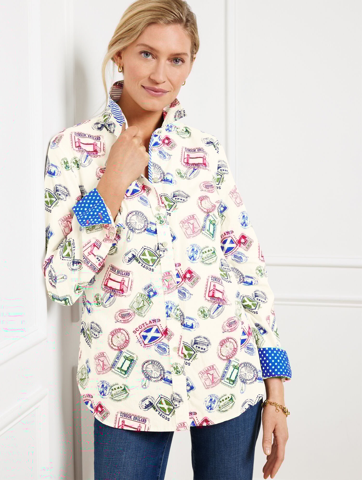 Modern Classic Shirt - Passport Stamps