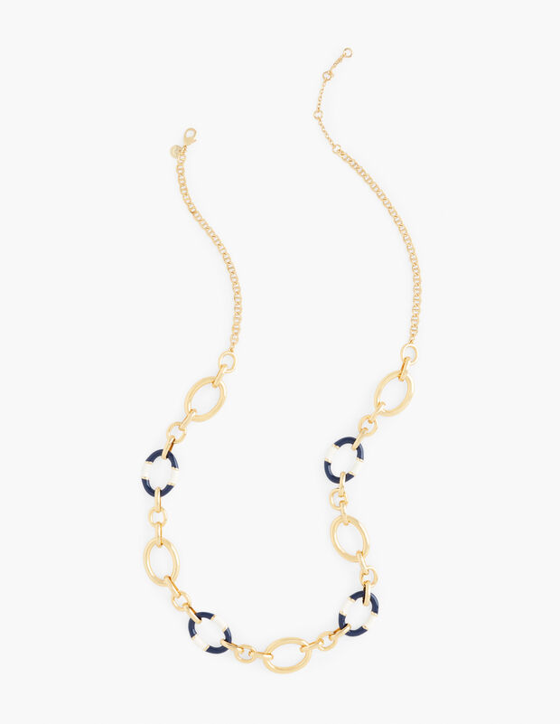 Nautical Stripe Long Necklace